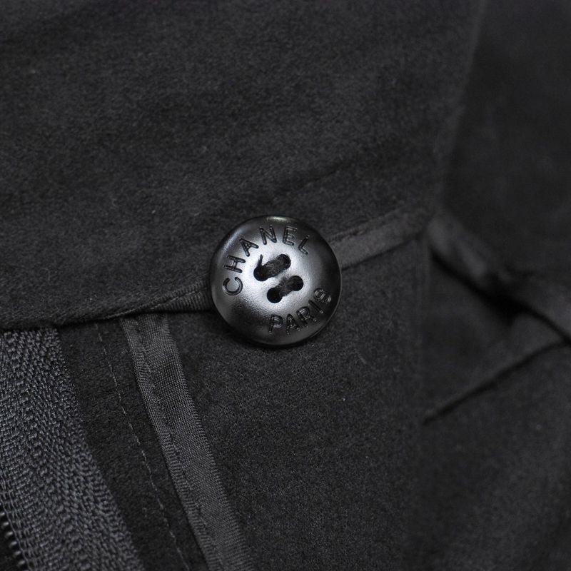 Chanel Pants Size 38 01A Coco Button CC Button Stretch Tapered Pants 20251008