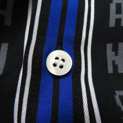 Balenciaga 20SS 658956 Striped Logo With Logo Button Oversized Long Sleeve