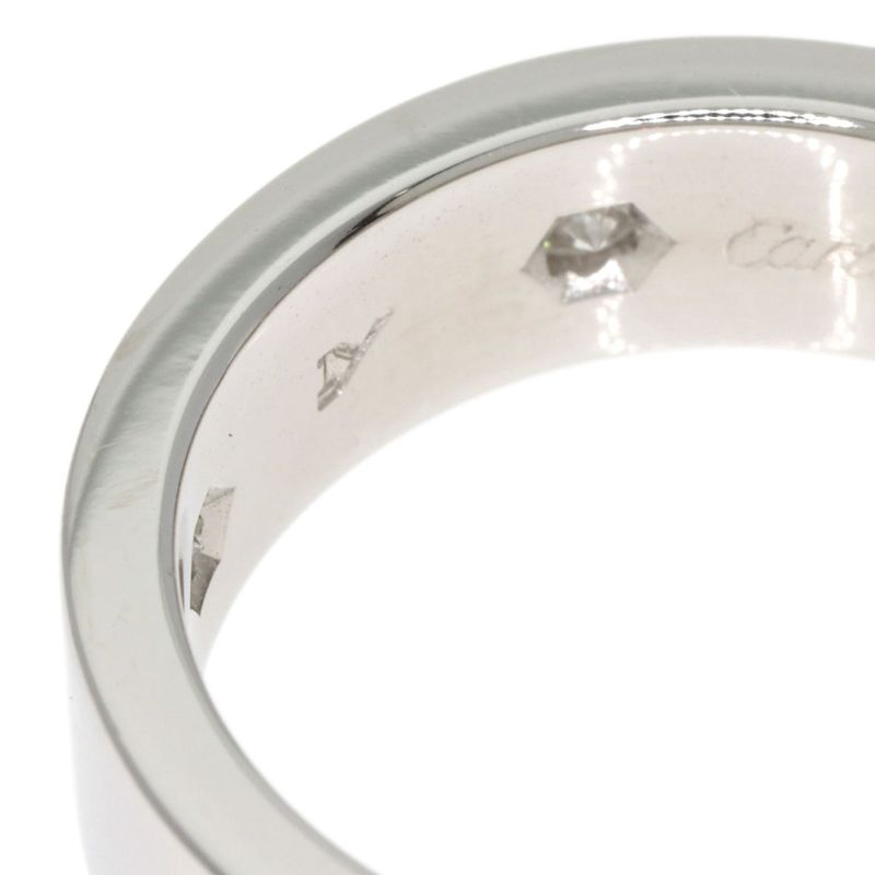 Cartier Love Ring Full Diamond #50 Ring - 18K White Gold Ladies
