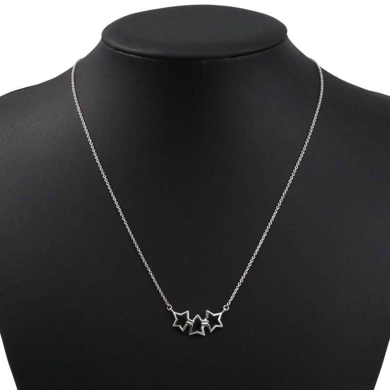 Tiffany & Co Triple Star 925 Silver Ladies 2.3g Necklace