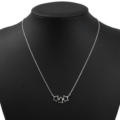 Tiffany & Co Triple Star 925 Silver Ladies 2.3g Necklace
