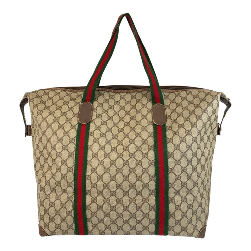 Gucci Vintage Sherry Line GG Supreme Canvas Boston Bag Shoulder Bag Ladies