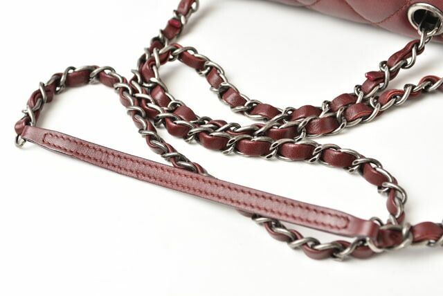 Chanel Chain Shoulder Bag Chanel Saddle Bag Lambskin Matelasse Quilted Bordeaux