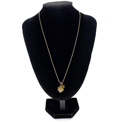 Christian Dior Cube Necklace Gold Excellent Condition Dice GP