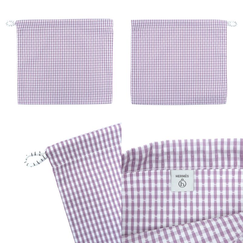 Hermes Petit H Petit Ash Drawstring Purse 3 Types Set Pouch Accessory