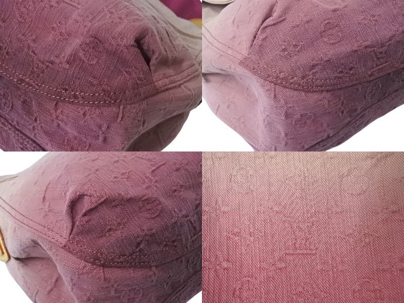 Louis Vuitton Sunray Handbag Monogram Denim Leather Pink Gradient — view 7