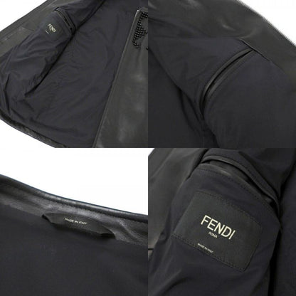 Fendi Monster Jacket Size 48 Bugs Studded Leather Single Riders Jacket Made In