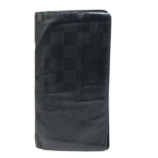 Louis Vuitton Long Wallet Damier Infini Portefeuille Blazer Black Leather