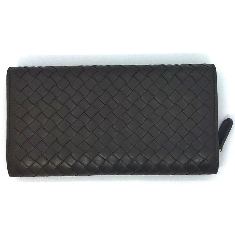 Bottega Veneta Intrecciato Long Wallet Leather 150509 Brown