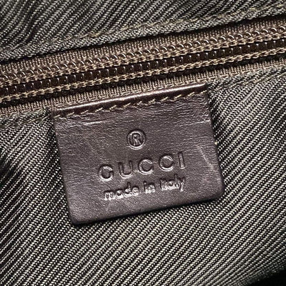 Gucci Shoulder Bag GG Pattern 101682 Dark Brown Leather