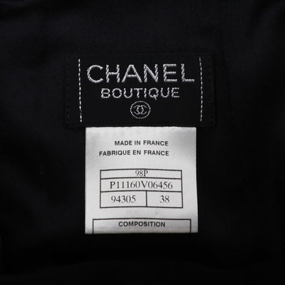 Chanel 94305 P11160v06456 Wool And Silk Black Women's Skirt