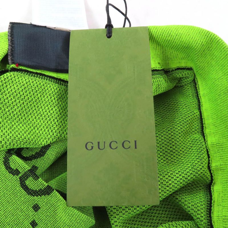 Gucci 22SS 693103 Logo Design GG Jacquard Leggings Pants Bottoms Green M Made