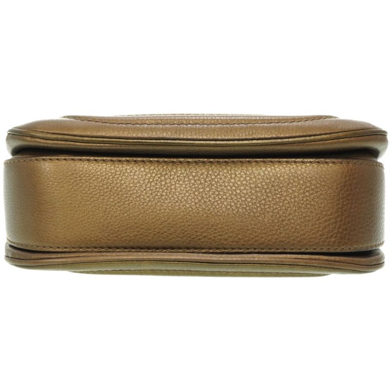 Gucci New Bamboo Shoulder Handbag 254884 Leather With Gold Strap 0020gucci