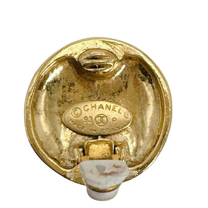Chanel Vintage Large Coco Mark Earrings Chanel Gold