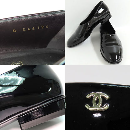 Chanel Loafers 25C G46194 Black Coco Mark 37 Patent Leather Enamel