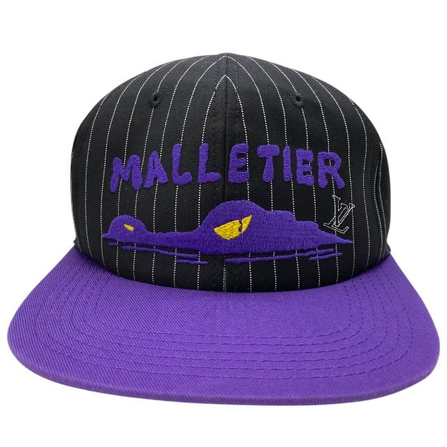 Louis Vuitton Nx2242 Crocomartier Cap Baseball Cap Cotton Purple Black Wool