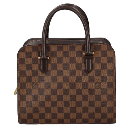 Louis Vuitton Triana N51155 Damier Ladies Handbag Brown Excellent Condition