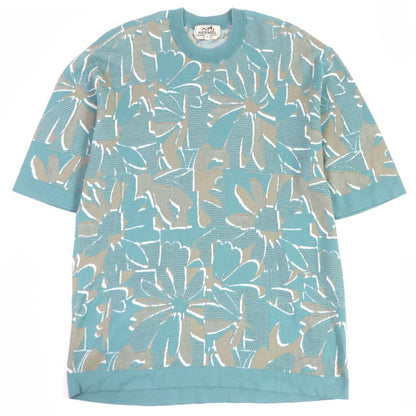 Hermes 2022 100% Cotton Pazzle Floral All Over Pattern Cut And Sewn Short