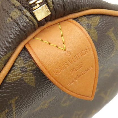 Louis Vuitton Handbag Speedy 30 Monogram Canvas Monogram Gold Hardware Brown