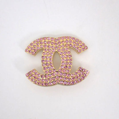 Chanel / Coco Mark / Pink Rhinestone / Brooch / G512-32