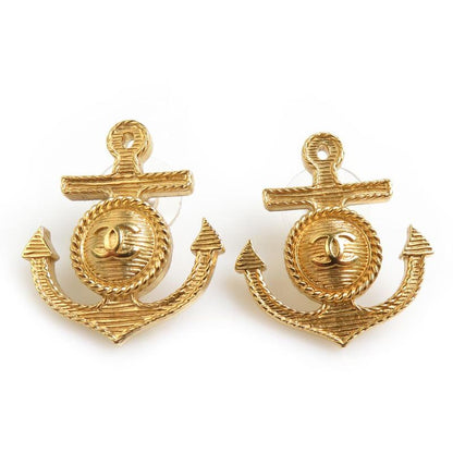 Chanel Earrings Coco Mark Anchor