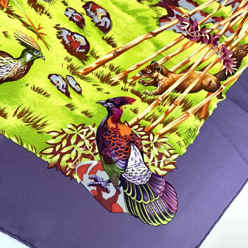 Hermes Carre 90 Silk Scarf Panda Sichuan