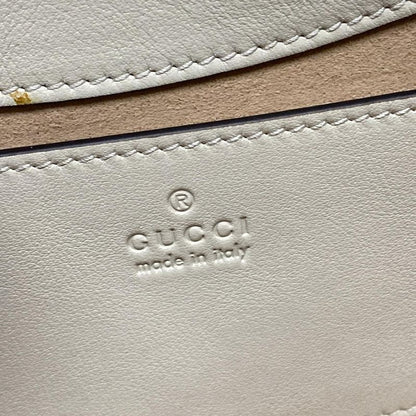 Gucci Shoulder Bag Padlockgg Supreme 811705 Beige And White Chain Shoulder