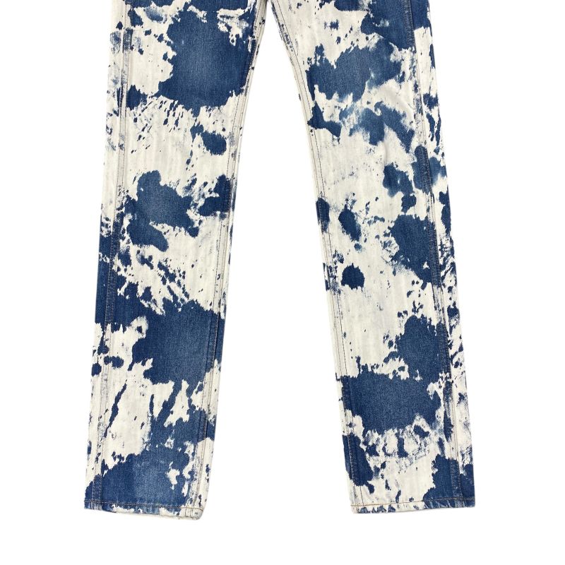 Em10013 Celine Bleached Denim Pants 27 White and Blue Men's Pants