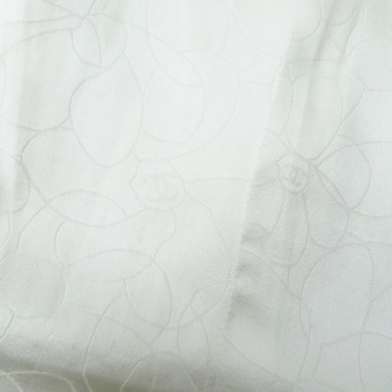 CHANEL 03P P21247 Cotton Linen Blend Coco Beaded Decoration Collarless Single