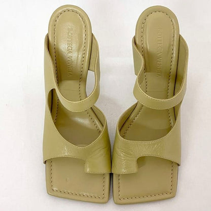 Bottega Veneta Heeled Sandals Ec21730 Yellow Beige