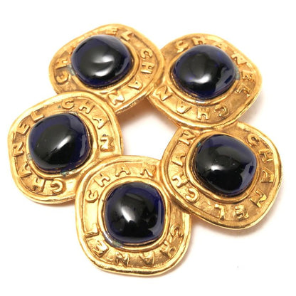 Chanel Vintage Brooch Gripore 26 Navy And Gold Made In France 20240916 Ra1255