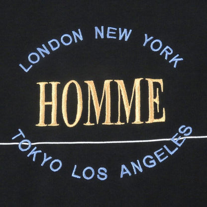 Balenciaga 17AW 485994 100% Cotton Homme Embroidery Oversized Sweatshirt Black