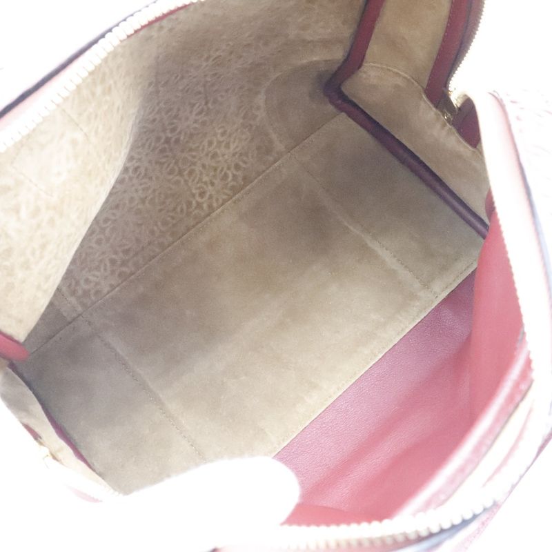 Loewe Amazona 75 Repeat Anagram 2WAY Shoulder Calf Red Ladies Handbag