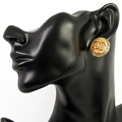 Chanel Coco Mark Vintage Gold Plated Ladies 15.8g Earrings