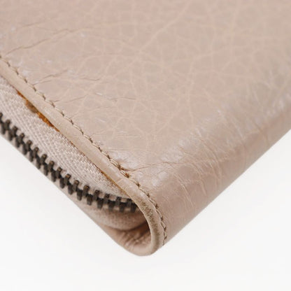 Balenciaga Classic Continental 253036 Calf Beige Pink Ladies Long Wallet