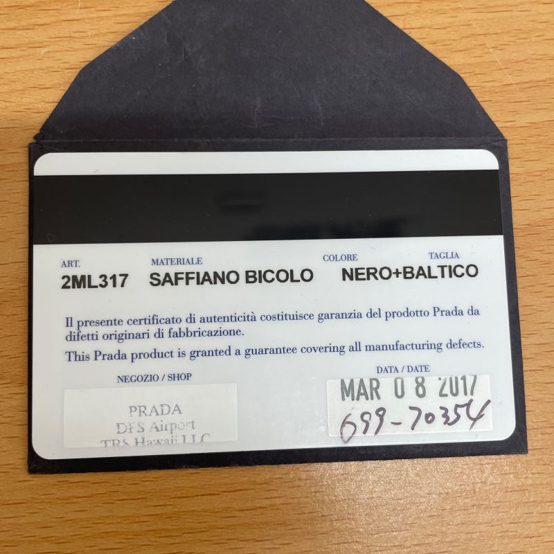 Prada 2ml317 Saffiano Round Zipper Long Wallet A25-1543