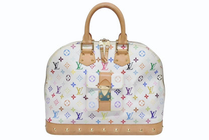 Louis Vuitton Takashi Murakami Alma GM Handbag Monogram Multicolor White