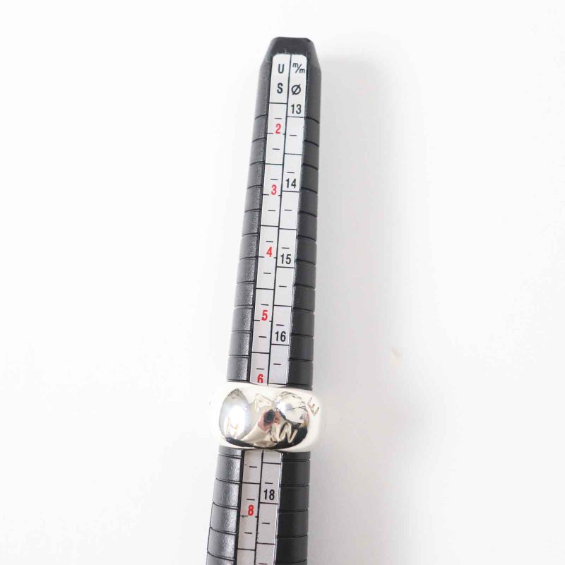 CHANEL Logo Ring / Ring Ag925 Silver No.13 With Storage Bag Weight 15.1g Ladies