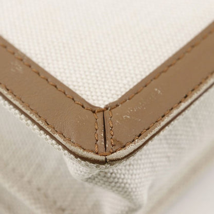 Balenciaga Navy Pochette 339937 Canvas And Leather Brown Women's Shoulder Bag