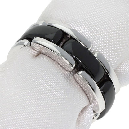 Chanel Ultra Black Ceramic #49 Ring / Ring 18K White Gold Ladies
