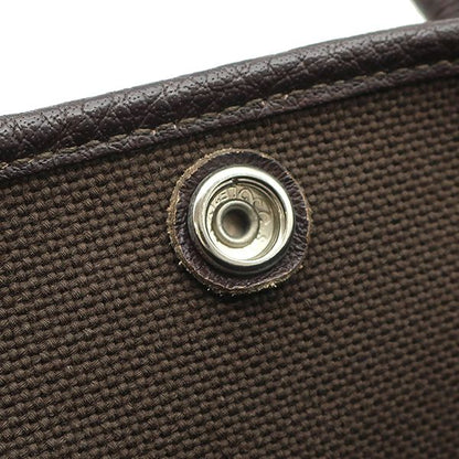 Hermes Tote Garden Party TPM Toile Sauache Buffalo Skipper Ebène Silver