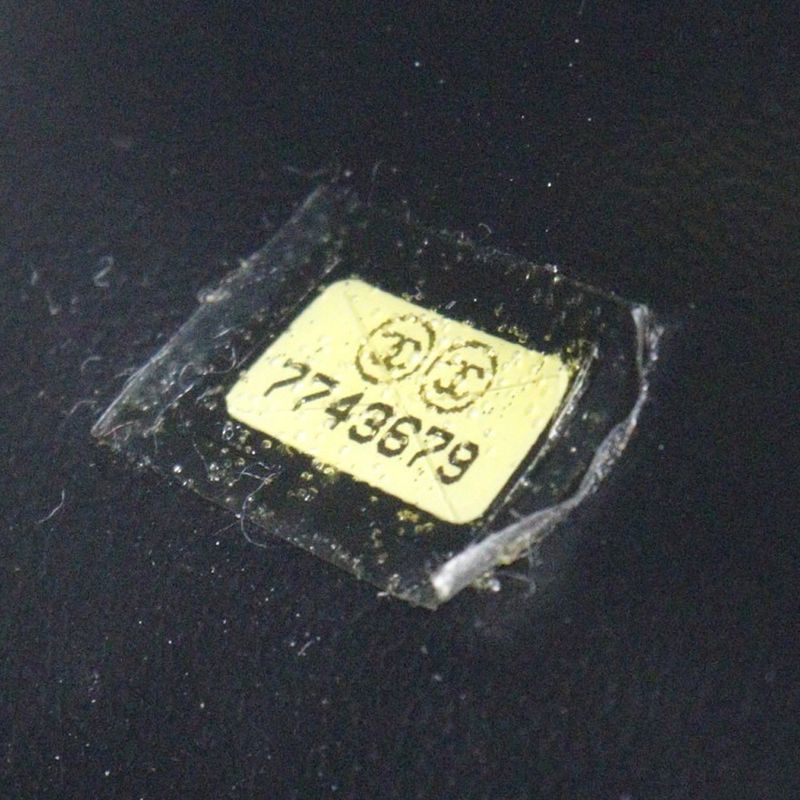 Chanel Vanity Coco Mark Handbag A01998 Caviar Skin Black Ladies Pouch