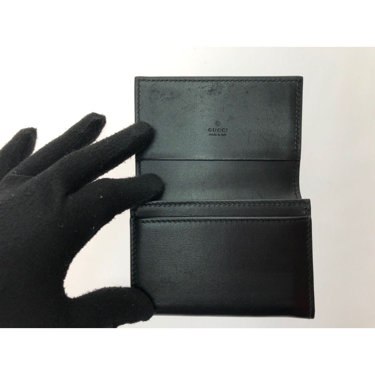 Gucci Unisex Card Case Business Card Holder Ggmarmont Leather 665453