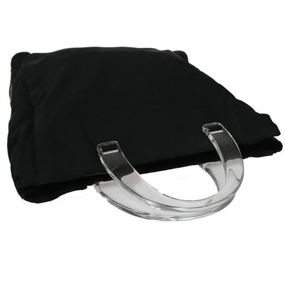 Prada Hand Bag Tote Bag Logo Nylon Black 67ka853