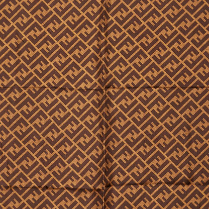 Fendi Zucca Brown Navy Silk Women's Fendi