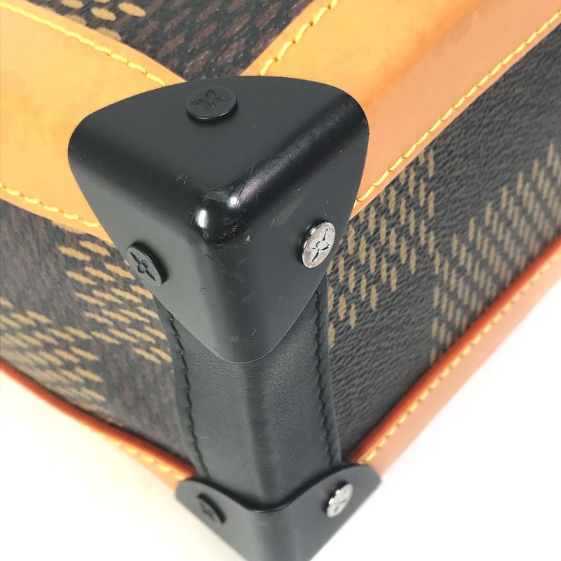 Louis Vuitton Shoulder Bag Soft Trunk N40381 Damier Giant Canvas Brown