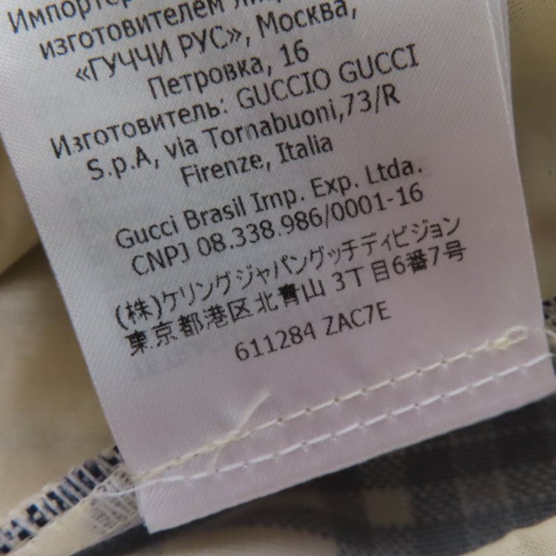 Gucci 611284 100% Wool Checked Center Press Flared Pants Ivory Black 36 Made In