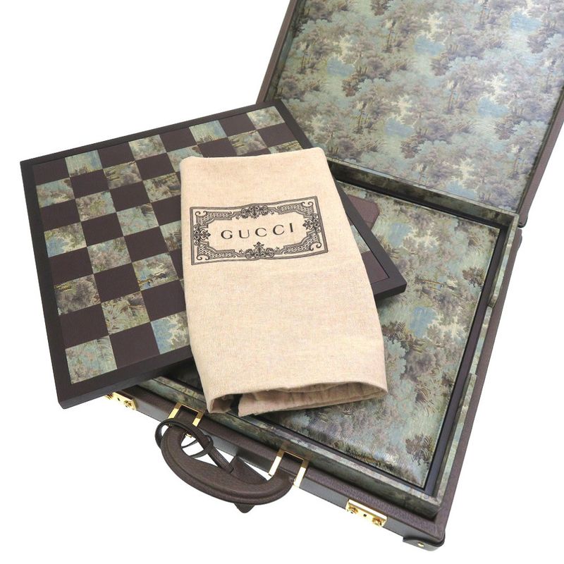 Gucci Chessboard 670276 GG Supreme Beige Game Board Game 0019 Gucci