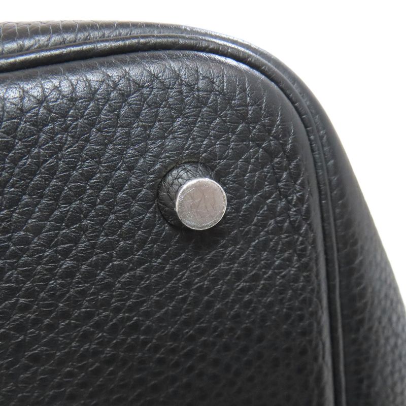 Hermes Picotin Lock MM Silver Hardware Handbag Taurillon Women