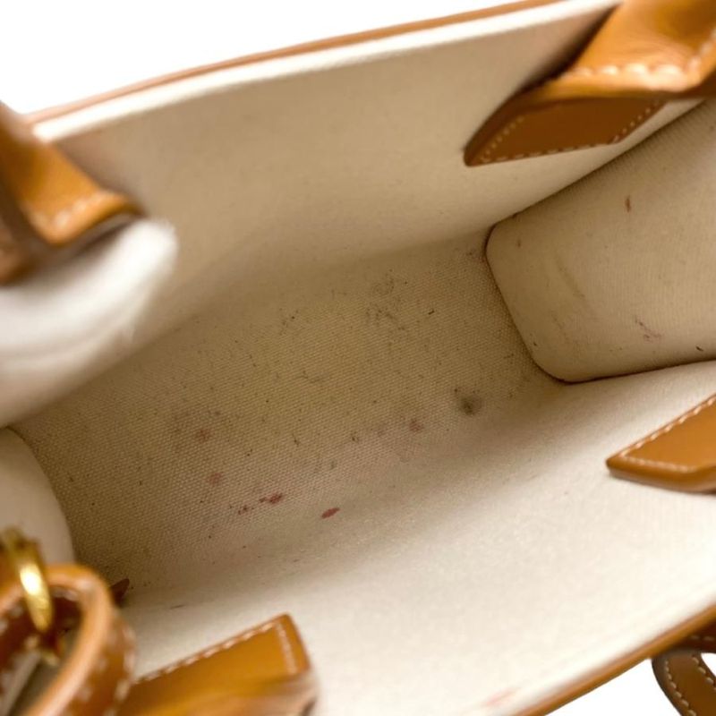 Celine Handbag Shoulder Bag Mini Vertical Cabas 193302bnz Logo Natural Tan